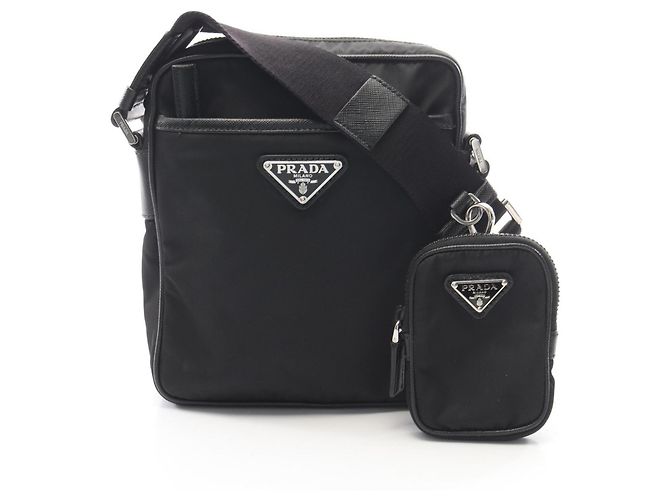 Saffiano Borsa a tracolla in Re-Nylon Prada Nero