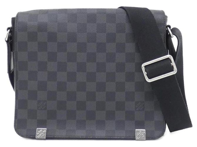Borsa a tracolla Louis Vuitton Damier Graphite District PM Damier ebene