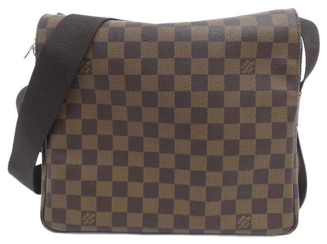Borsa a tracolla Louis Vuitton Damier Naviglio Marrone