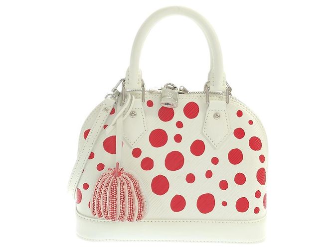 Bolsa Louis Vuitton Epi Alma BB Branco Vermelho