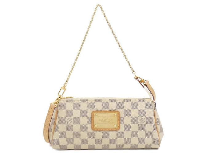 Bolsa de Ombro Louis Vuitton Damier Azur Eva