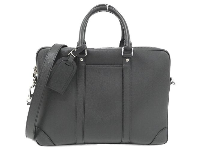 Sac à main Louis Vuitton Taiga Porte Documents Voyage Noir