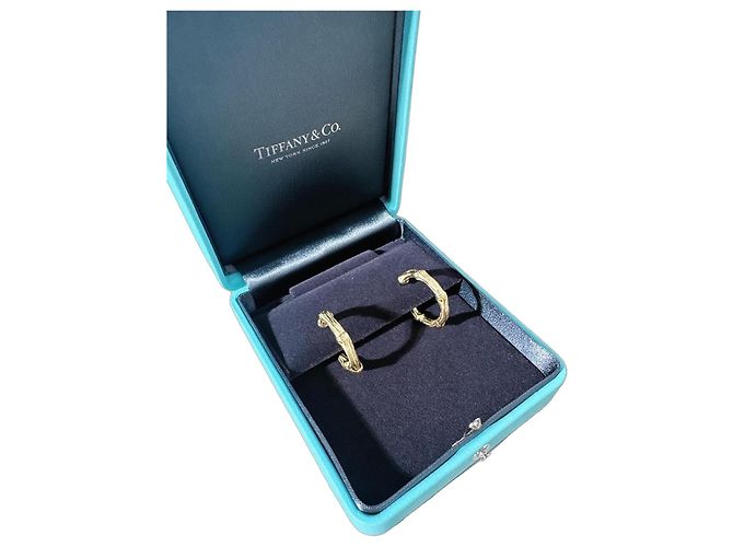 Orecchini Tiffany & Co. Ti Fine Bamboo Circular Joint Oro Giallo D'oro