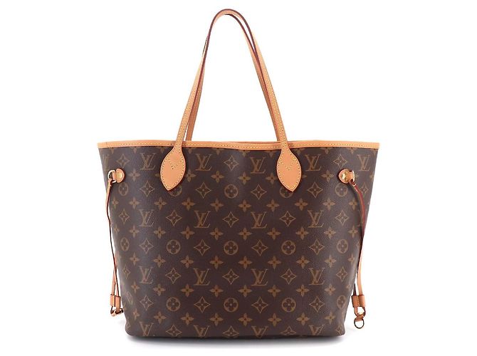 Sac cabas Louis Vuitton Neverfull MM Monogram Marron Beige Monogramme
