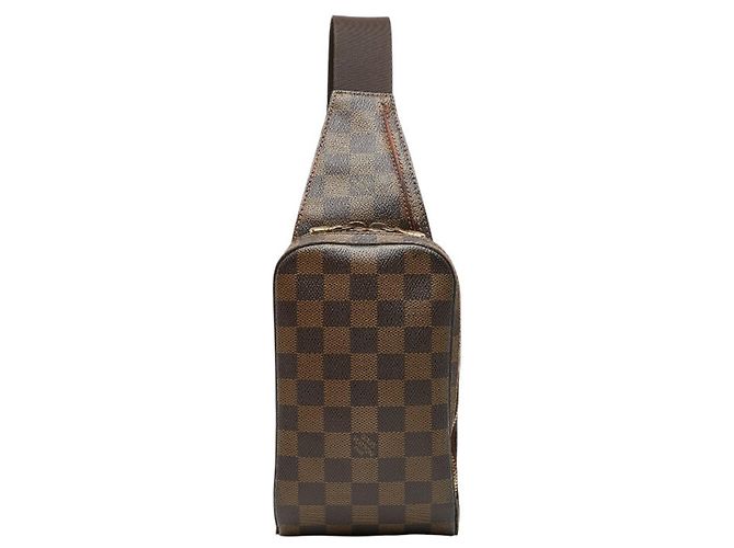 Borsa a tracolla Louis Vuitton Damier Geronimos Marrone