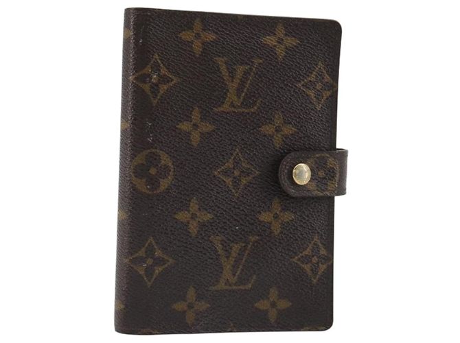 LOUIS VUITTON Monogram Agenda PM Day Planner Cover R20005 LV Auth BA14036