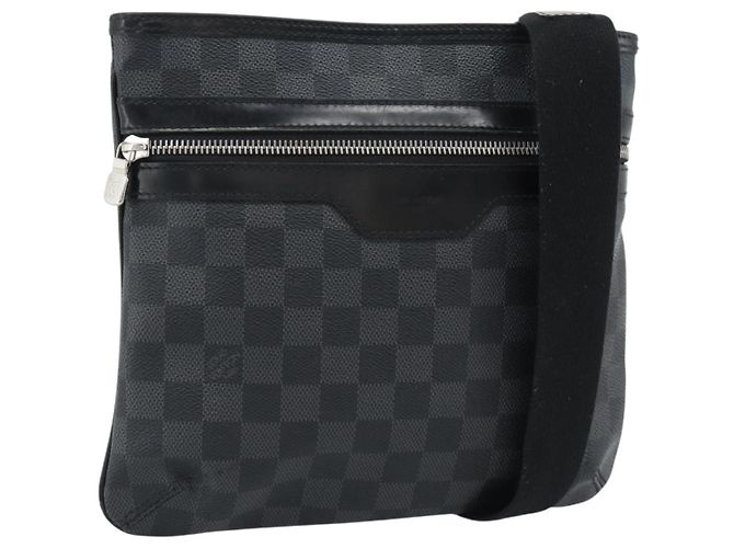 LOUIS VUITTON Borsa a tracolla Damier Graphite Tomas N58028 LV Auth ka5149 Damier ebene