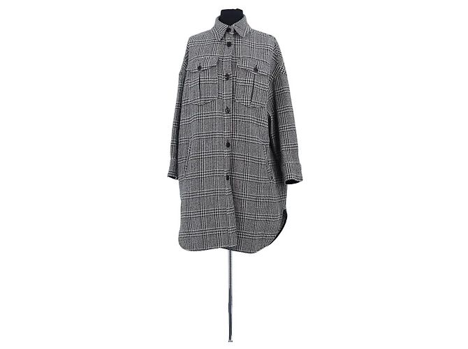 Isabel Marant Etoile Wollmantel Anthrazit Anthrazitgrau
