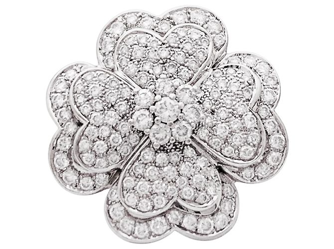 Autre Marque Anello "Trèfle", oro bianco, diamanti.