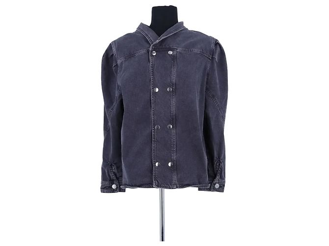 Isabel Marant Anthrazitfarbene Baumwolljacke Anthrazitgrau