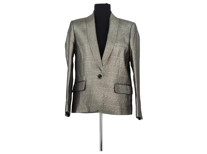 Soeur Blazer de algodão dourado