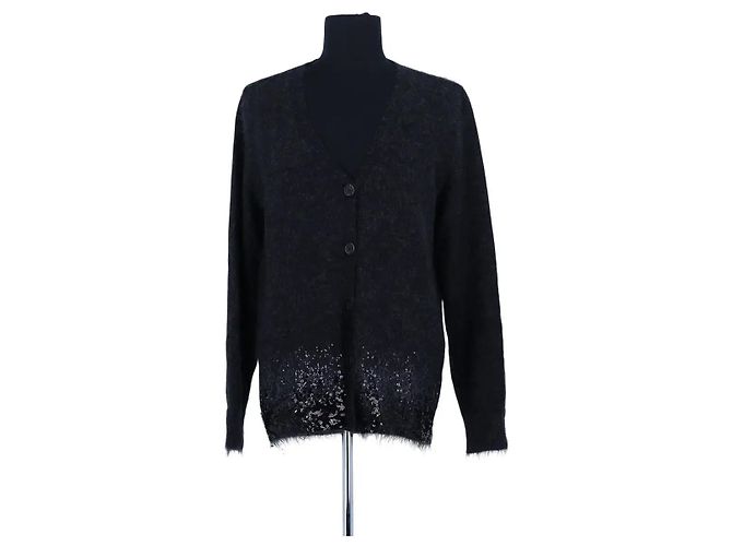 Cardigã Louis Vuitton de lã preto
