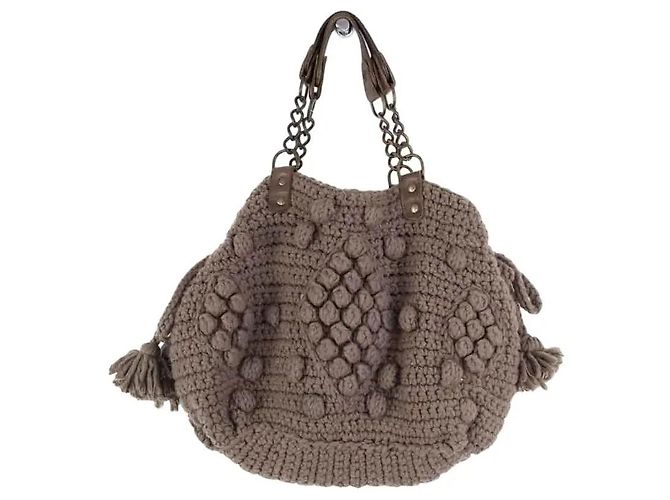 Bolso cabas de algodón gris Gerard Darel