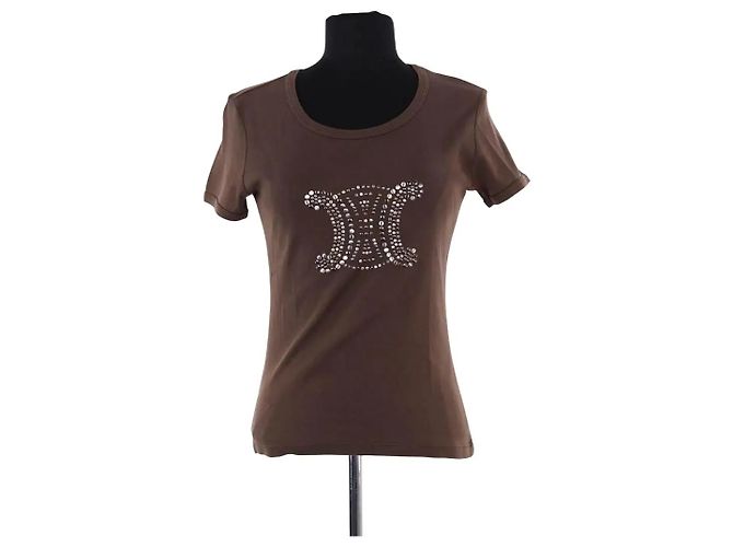 Céline Camiseta marrón Castaño