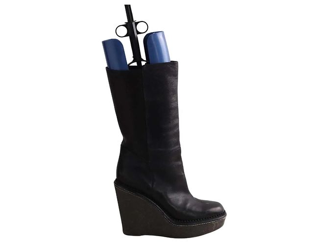 Yves Saint Laurent Schwarze Stiefel