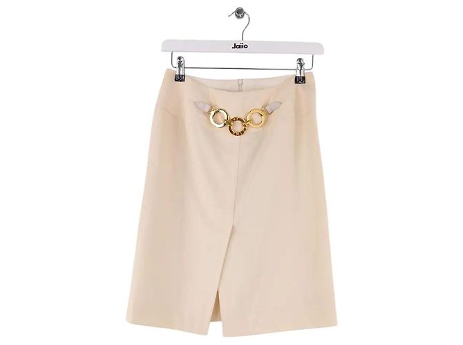 Falda de lana beige Céline