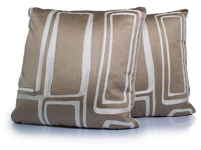Autre Marque Eichholtz, dois Cushions Ribeira em bege e branco