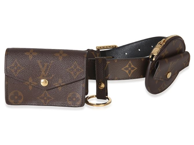 Cinto Daily Multi Pocket em canvas Monogram Louis Vuitton Marrom