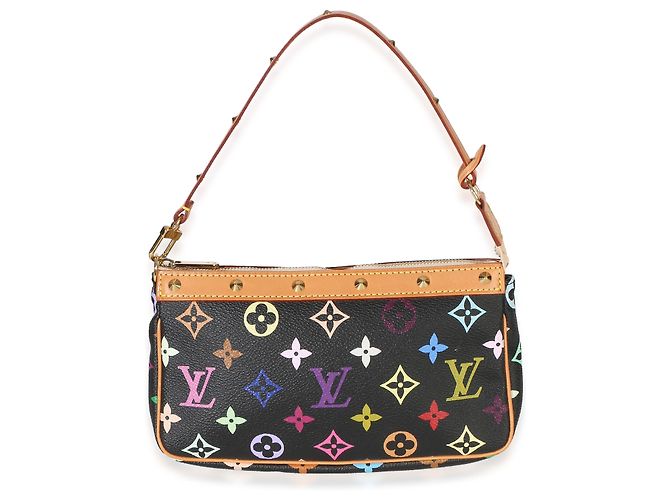 Louis Vuitton Black Monogram Multicolore Canvas Pochette Accessoires Multiple colors
