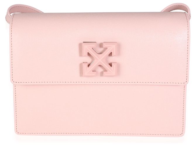 Off White Bolsa transversal Jitney 2.0 em couro Saffiano rosa Off-White