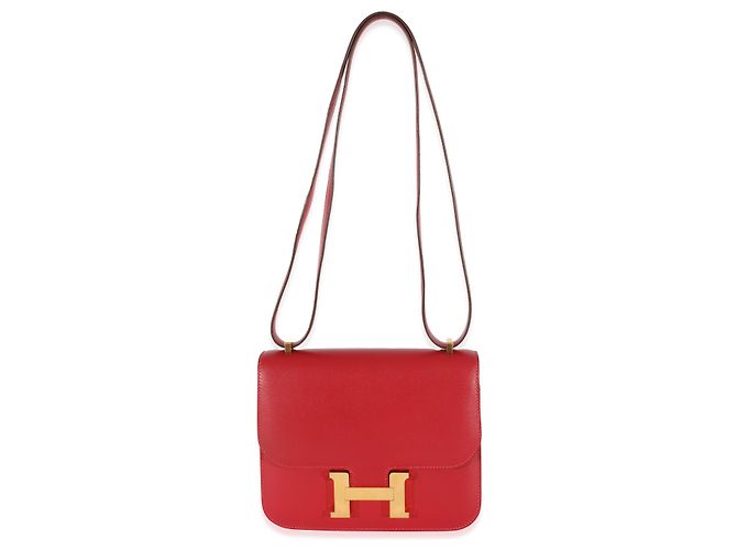 Hermès Rouge Casaque Swift Constance 18 GHW