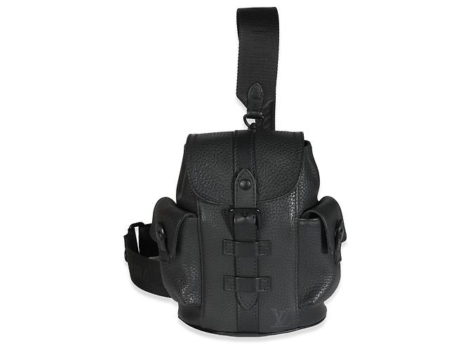 Louis Vuitton Black Taurillon Christopher XS Backpack