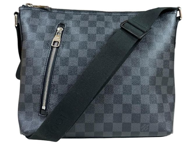 Borsa a tracolla Louis Vuitton Mick PM Damier Graphite Marrone Nero
