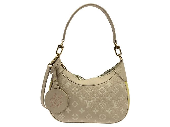 Borsa a Spalla Louis Vuitton Monogram Empreinte Bagatelle Beige