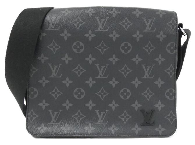 Louis Vuitton Monogram Eclipse District PM Shoulder Bag Black