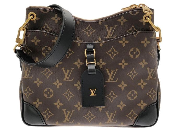 Bolsa de Ombro Louis Vuitton Monogram Odeon PM Marrom Preto