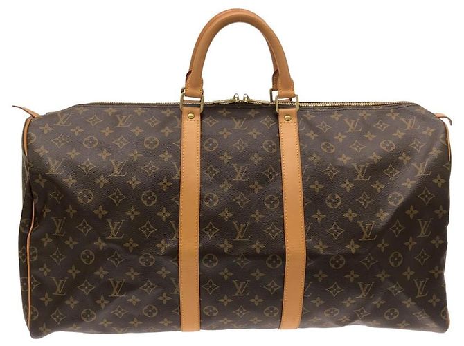 Bolsa Boston Louis Vuitton Monogram Keepall 55cm Marrom