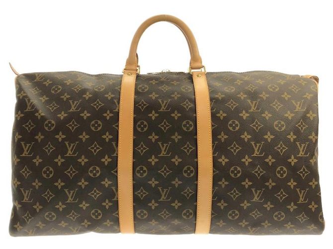 Sac Boston Louis Vuitton Monogram Keepall 55cm Marron