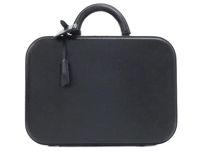 Sac à main Louis Vuitton Monogram Glace Valisette MM Noir