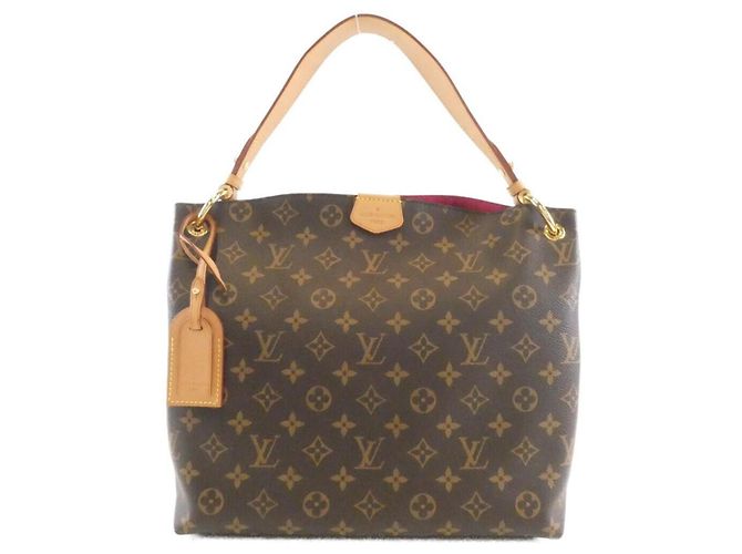 Borsa a Spalla Louis Vuitton Monogram Graceful PM Marrone Rosa