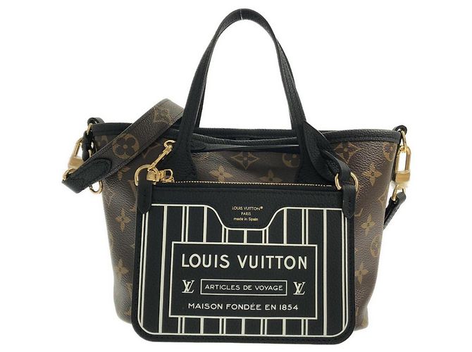 Louis Vuitton Monogram Neverfull Inside Out Handtasche Braun Schwarz