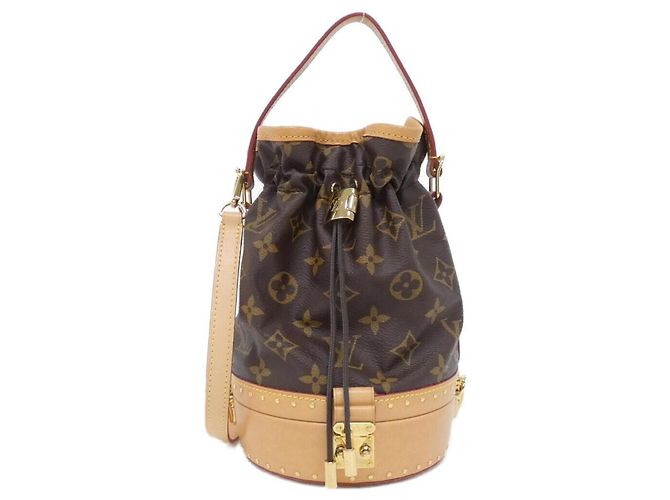 Noe Borsa Louis Vuitton Monogram Petite Noé Trunk Marrone