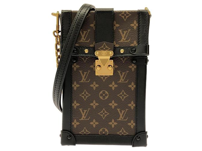 Borsa a Spalla Louis Vuitton Monogram Pochette Trunk Vertical M63913 Marrone
