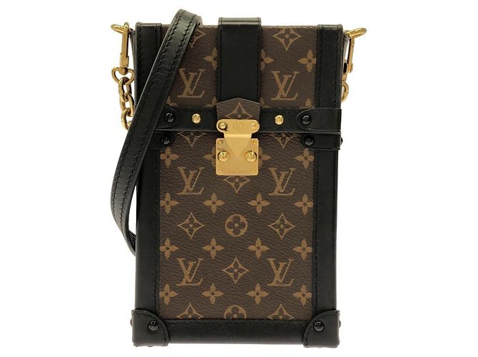 Louis Vuitton Monogram Pochette Trunk Vertical M63913 Marrom