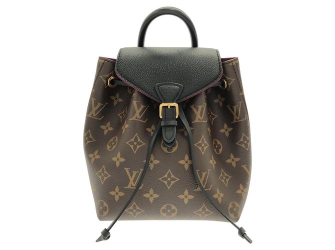 Mochila Louis Vuitton Monogram Montsouris BB Marrom Preto