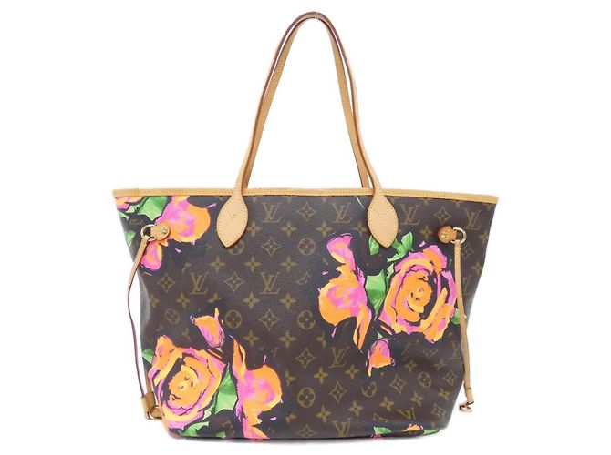 Bolsa Louis Vuitton Monogram Rose Neverfull MM Marrom