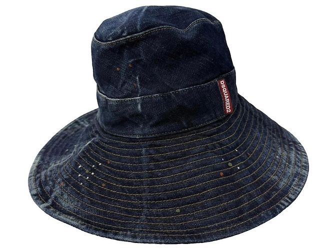 Dsquared2 Chapéu Bucket em Denim Azul