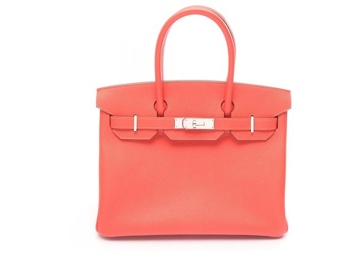 Hermès Sac à main Hermes Birkin 30 en cuir Epsom Rose Rouge