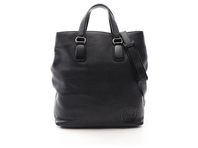 Borsa Tote 2-Way Gucci Soho Interlocking G Nero