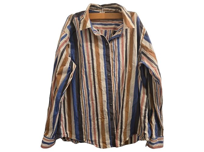 Hugo Boss BOSS Camicia a righe multicolore Marrone Rosa Bianco Blu Grigio