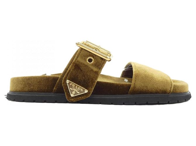 Prada Samt-Sandalen Braun
