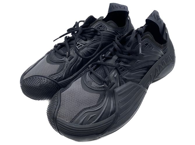 Lanvin Sneaker Schwarz Polyester Größe 42