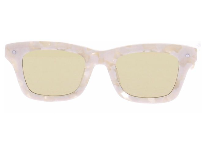Autre Marque Sonnenbrille mit Marmorprint Beige