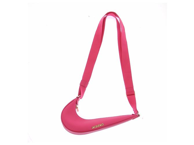 Bolsa Jacquemus x Nike Swoosh Rosa de Couro