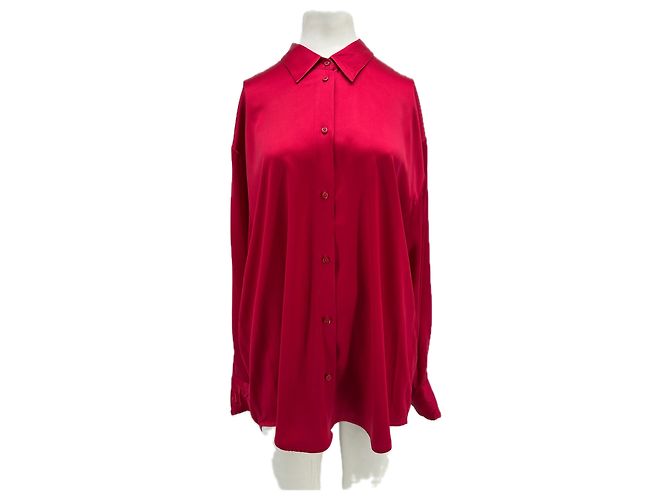 DMN Camicia di seta rossa Rosso