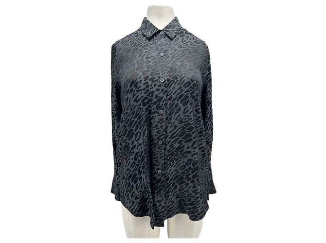 Equipment Camicia leopardata nera Nero 